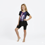 Frozen Girls One-piece Swimsuit Set Short Sleeves Round Neck With Frill Cute Frozen Cartoon Printing For 4 To 12 Years - Image 2