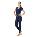Women Half Sleeve Compression 2 Piece Suit For Yoga, Gym, Running and Workout Ladies Fitness Suit For training Have Compression Shirt And High Waist Leggings  Base Layer Suits For Females